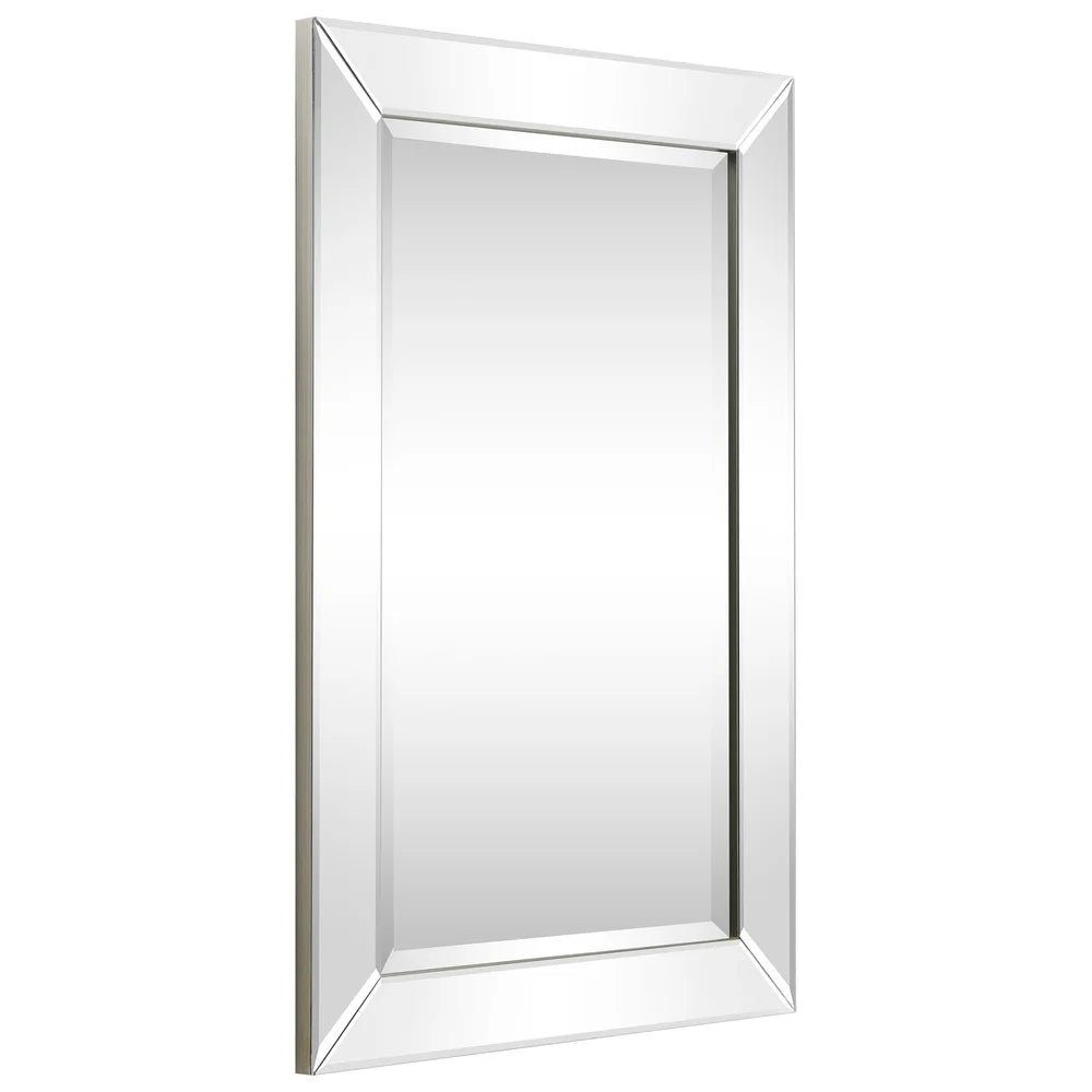 Beveled Rectangular Bathroom or Bedroom Wall Mirror