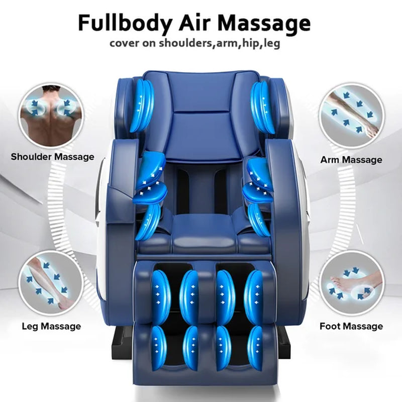 Faux Leather Power Reclining Heated Massage Chair