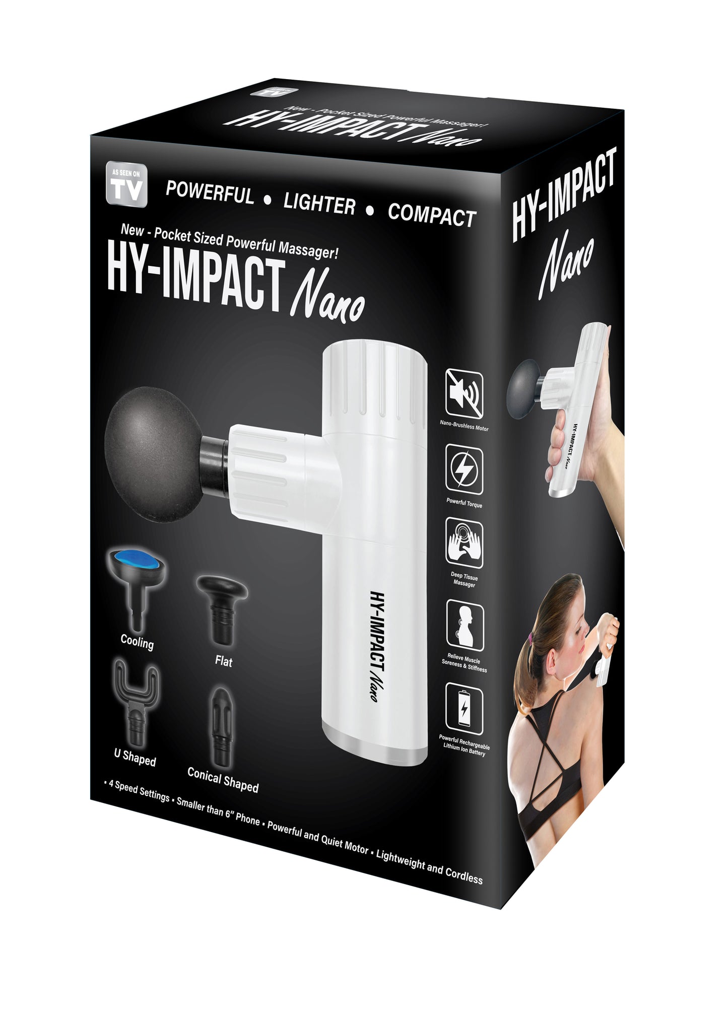 Nano Pocket Sized Powerful Deep Tissue Massager- Compact Sized Portable Deep Tissue Massager