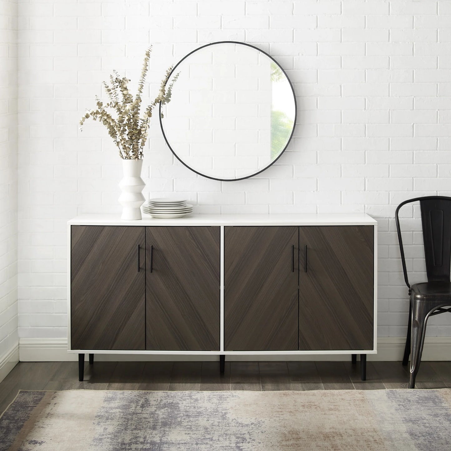 MiddleCass 58-Inch Mid-Century Modern 4-Door Buffet