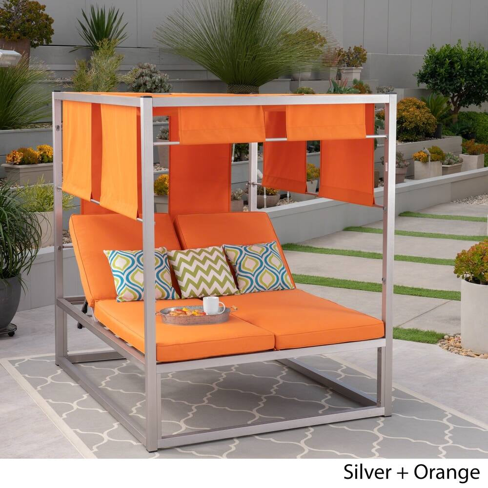 Heminger Outdoor Aluminum Daybed with Canopy by