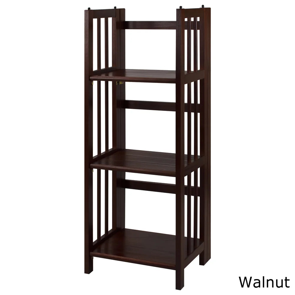 3-Shelf Folding 14-Inch Wide Bookcase