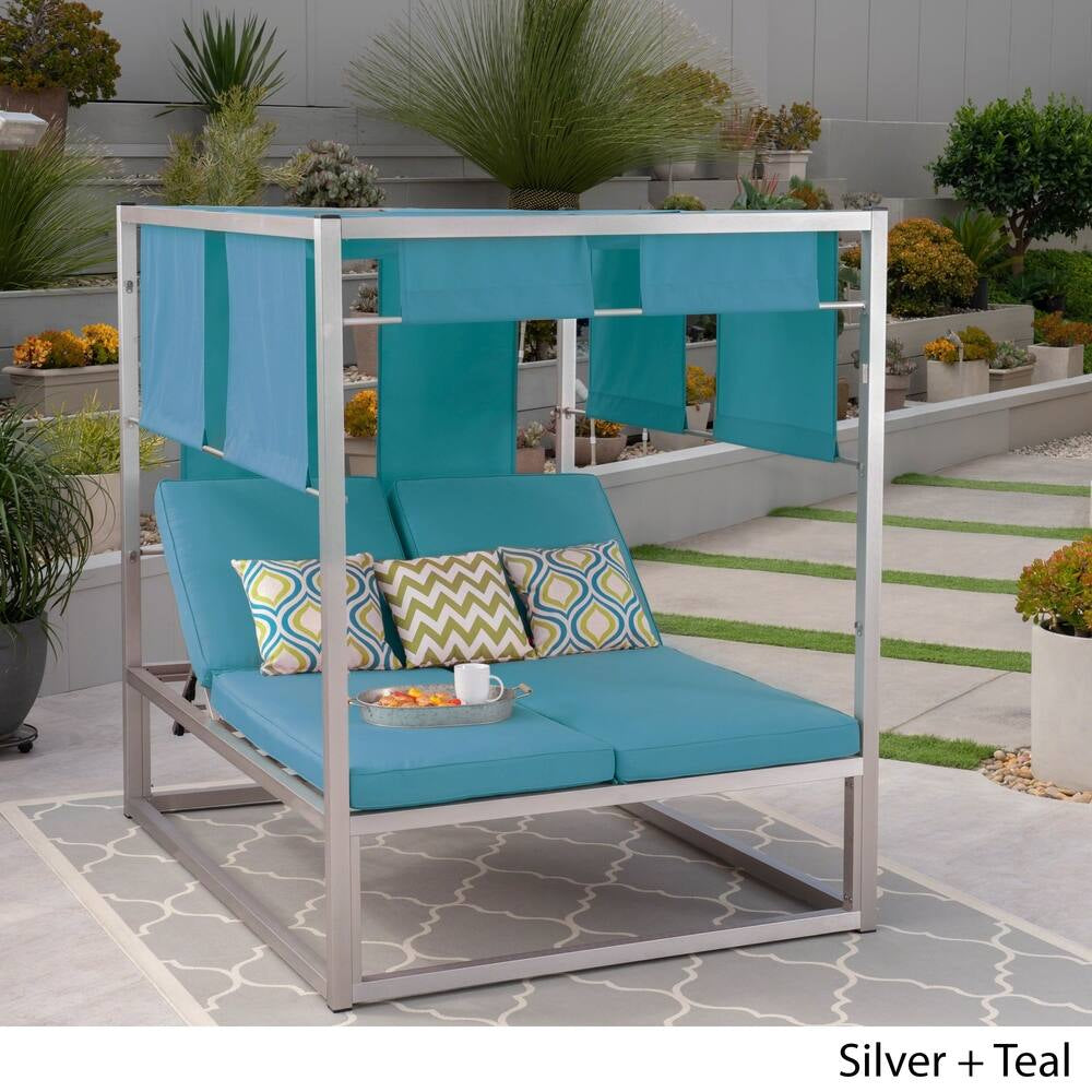 Heminger Outdoor Aluminum Daybed with Canopy by
