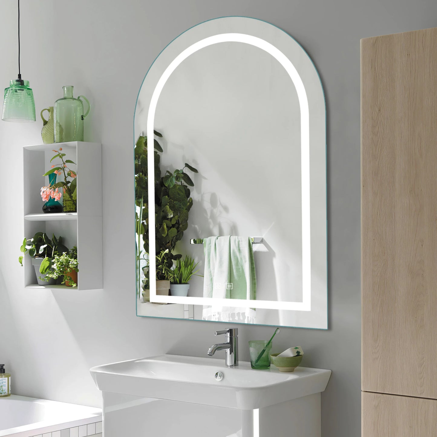NeutBath LED Wall Bathroom Mirror with Dimmer