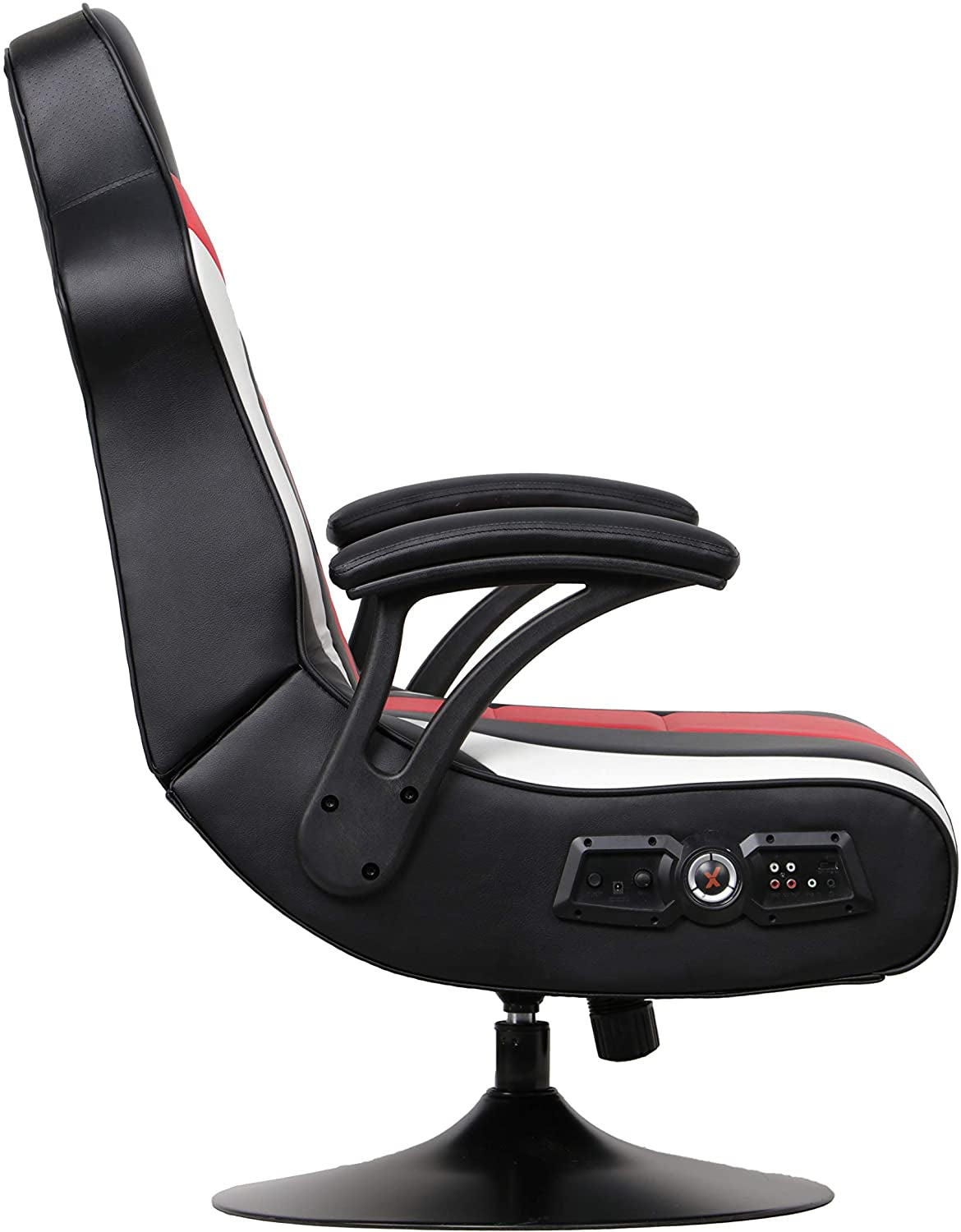 Falcon Pedestal PC Office Gaming Chair, 32" X 25" X 42", Black/Red