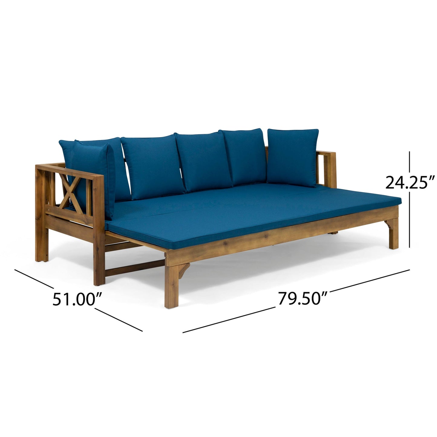 Long Beach Outdoor Extendable Daybed Sofa by