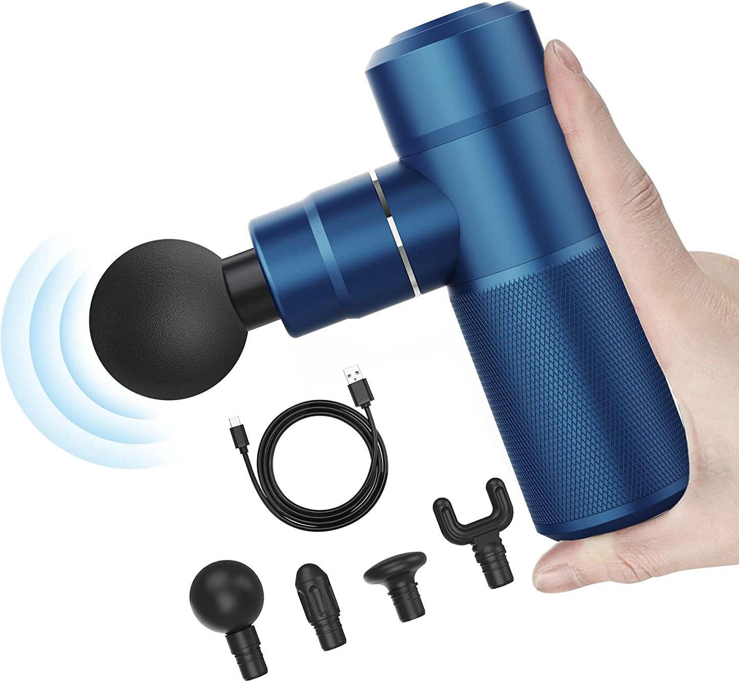 Mini Massage Gun, Deep Tissue Massager Gun,Usb Charging,Lightweight Portable Percussion Muscle Gun for Athletes,Gifts for Men,Women,Super Quiet Body Massage Gun for Neck,Back,Arm,Leg