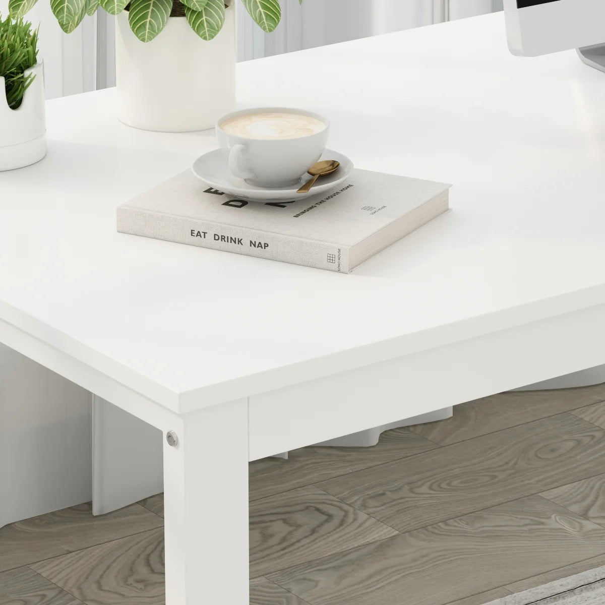 L-Shaped Executive Desk with 3 Drawers for Home and Office