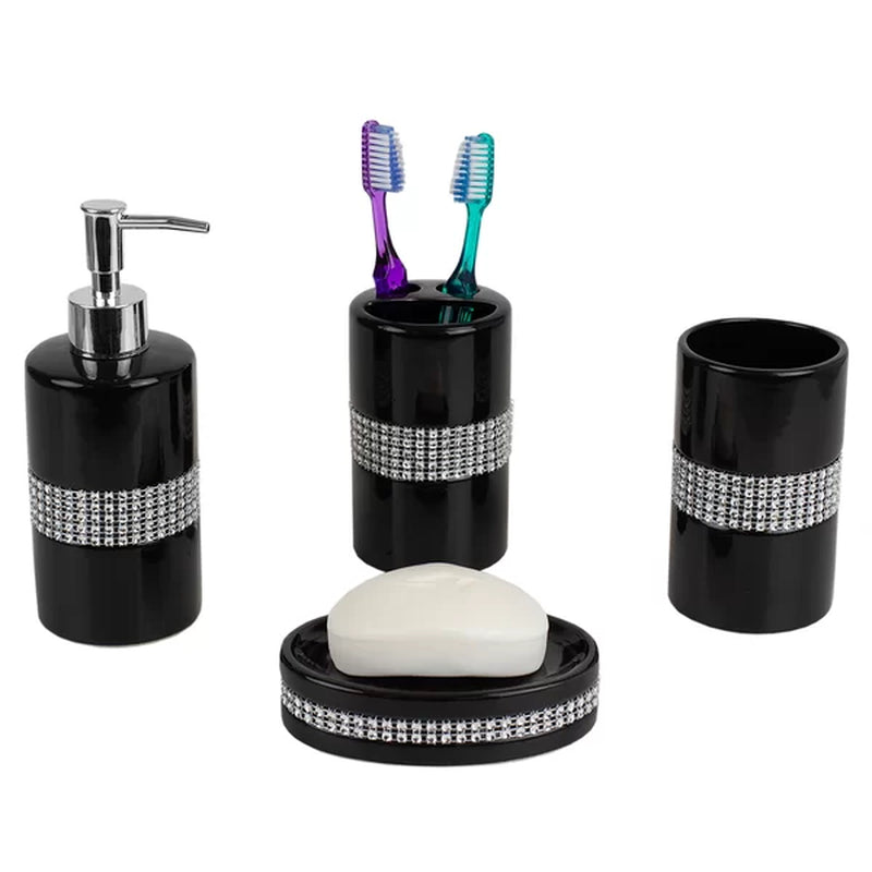 Tristen Luxury 4 Piece Bathroom Accessory Set