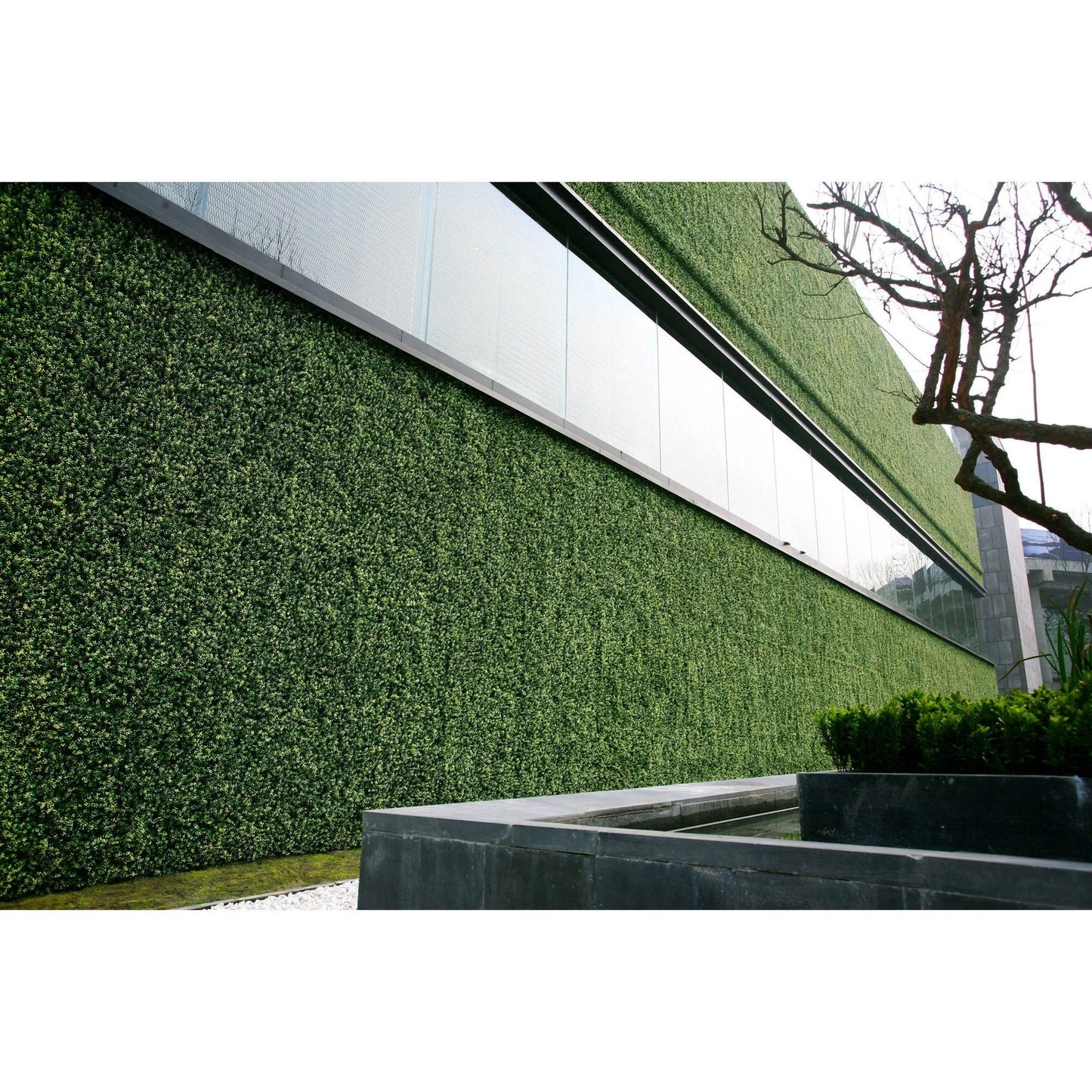 Artificial Boxwood Hedge 20-Inch Greenery Panels (Set of 12) - 12Pc