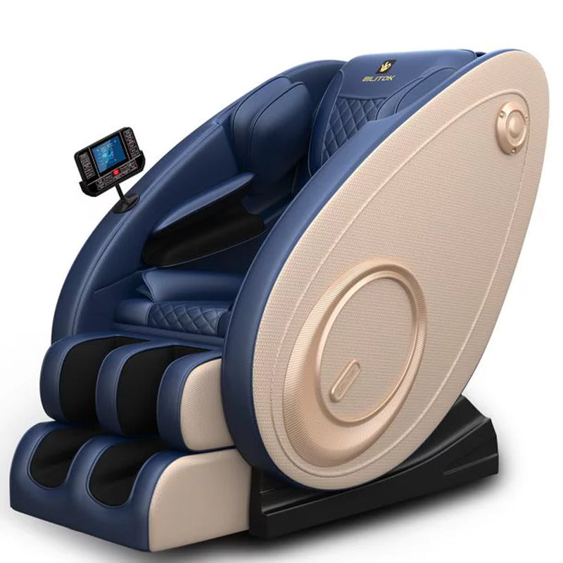 Massage Chair Zero Gravity Full Body with Heating and Bluetooth Blue