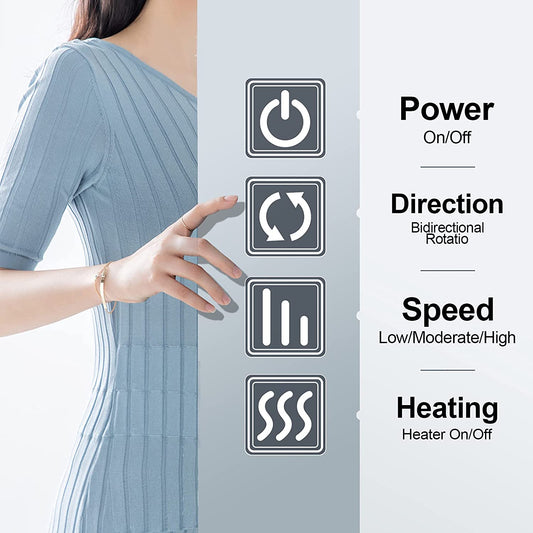 Back Massager Neck Massager with Heat, Neck and Back Massager, Shiatsu Shoulder Massager Gifts for Neck, Back, Muscle Pain Relief, Presents Idea for Thanksgiving, Christmas, Fathers Day, Mothers Day