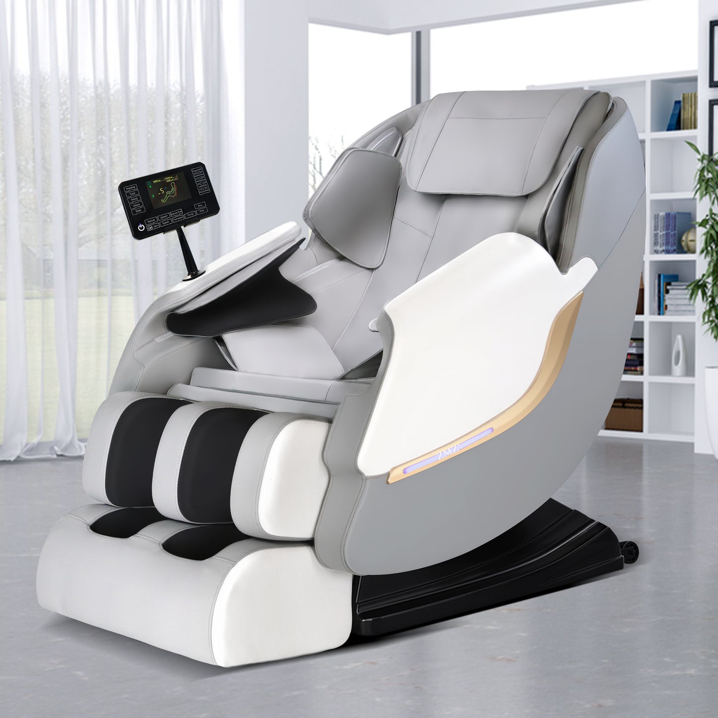 Massage Chair Full Body Massage Zero Gravity Shiatsu Recliner with Airbags, Gray