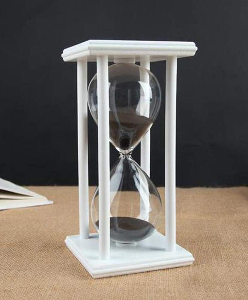 60 Minutes Hourglass Sandglass Timer Sand Timer Clock 60 Min with Wooden Frame Home Decoration Office Ornament Wooden Frame Kitchen Timer