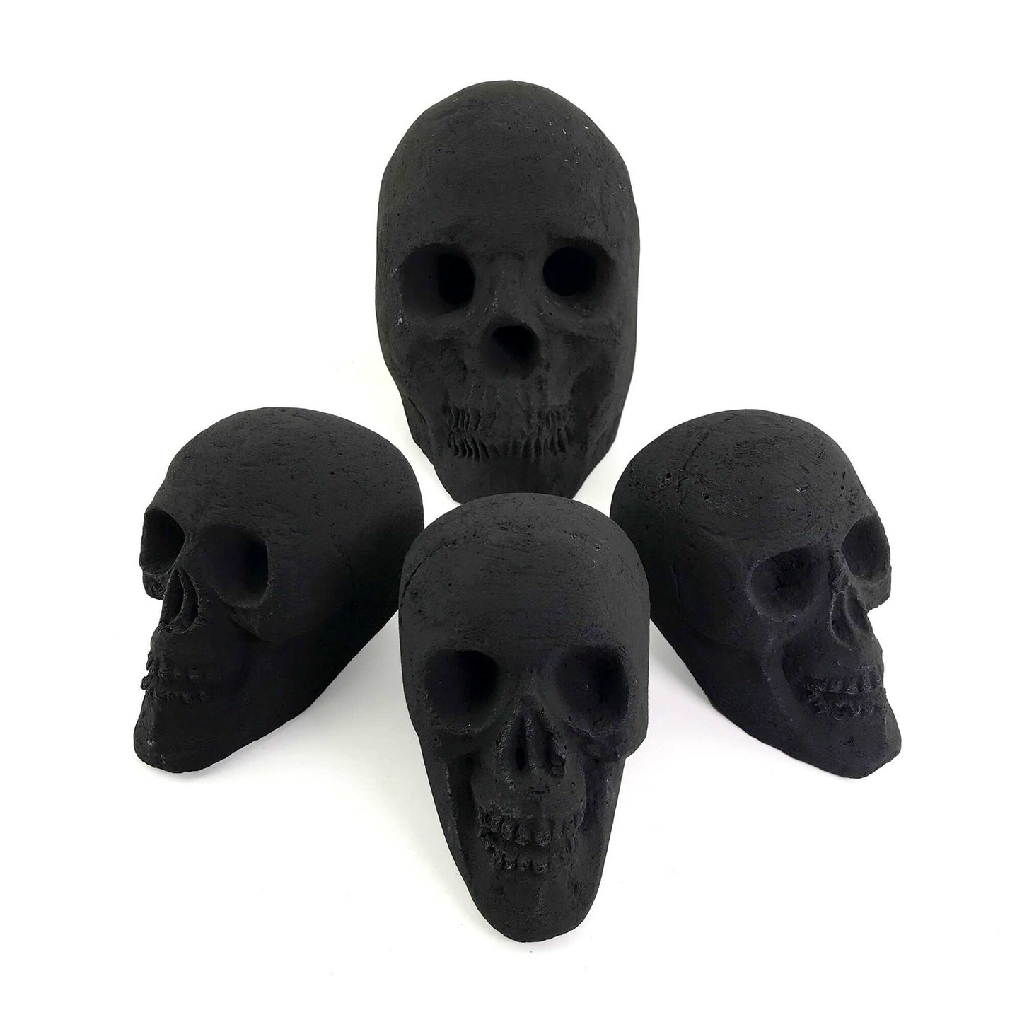 Ceramic Fire Pit Decor | Fire Pit Skulls and Bones | Halloween Pumpkin | for Fire Pits and Fireplaces | Spooky and Scary Decor