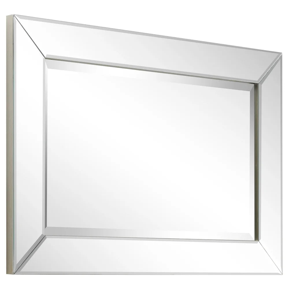 Beveled Rectangular Bathroom or Bedroom Wall Mirror