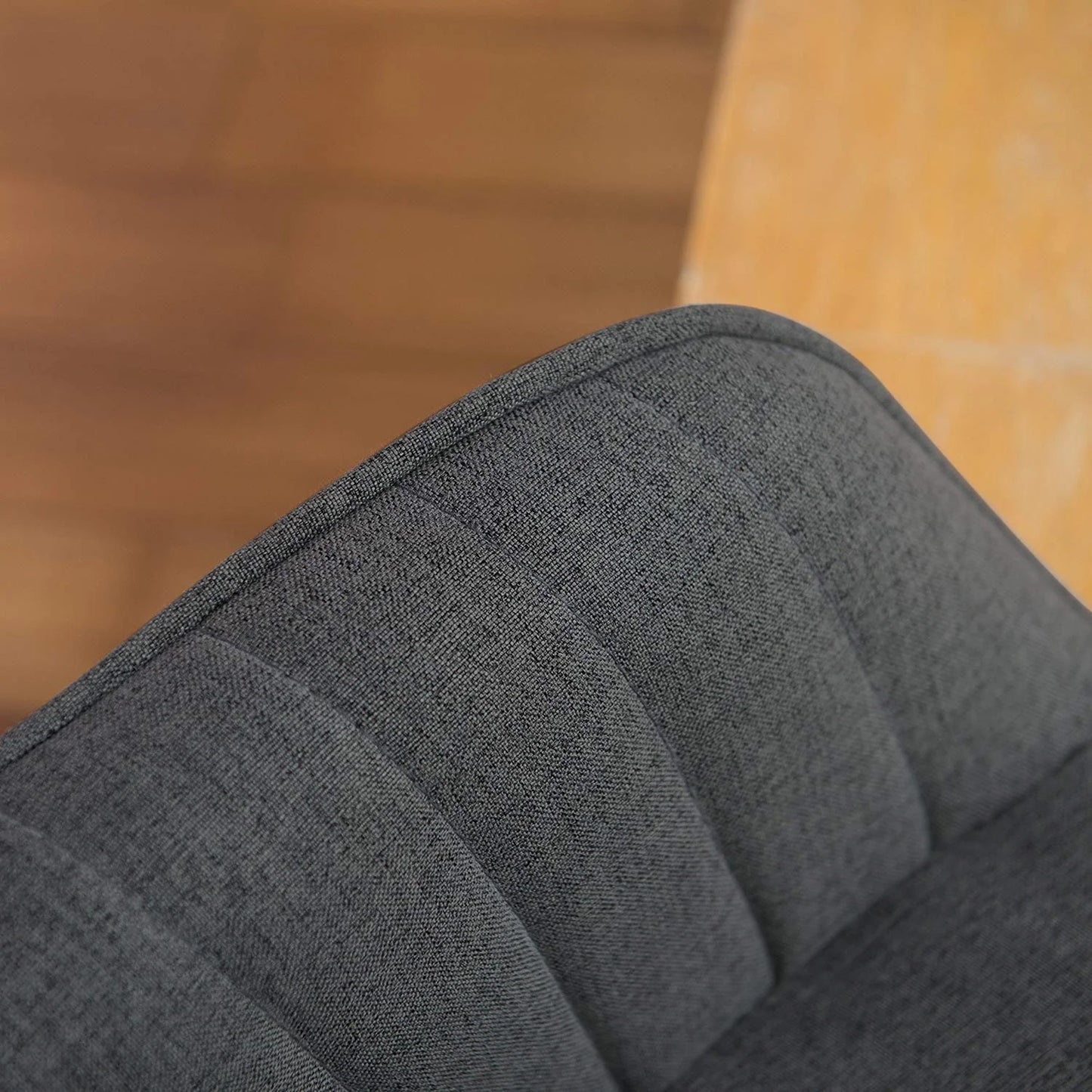 Modern Home Office Swivel Arm Accent Chair with Wood Legs