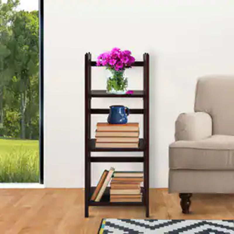 3-Shelf Folding 14-Inch Wide Bookcase