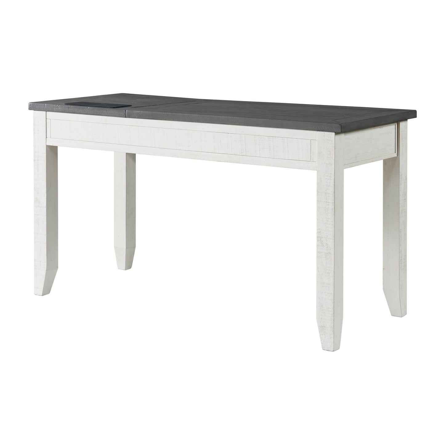 Standing option Lift-Top Desk with Fingerprint Lock White Stain and Grey