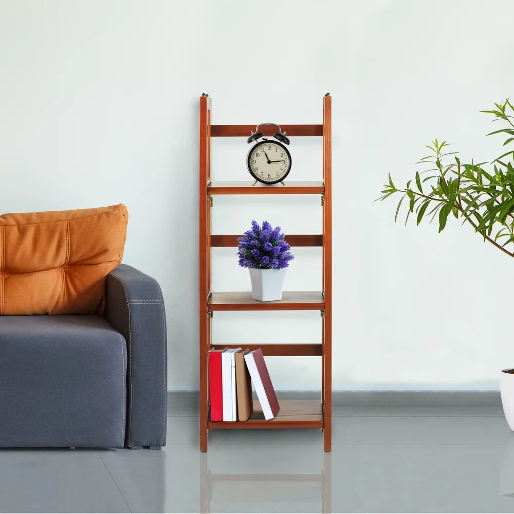 3-Shelf Folding 14-Inch Wide Bookcase