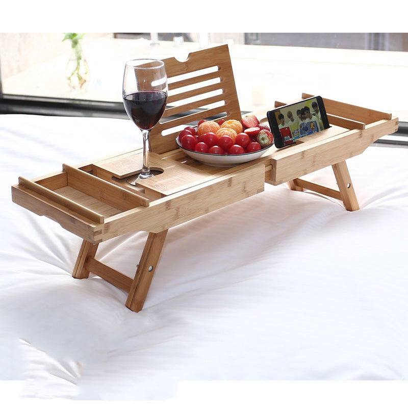Extendable Bathroom Shelf Bathtub Tray Shower Caddy Bamboo Bath Tub Rack Towel Wine Book Holder Storage Organization Accessories