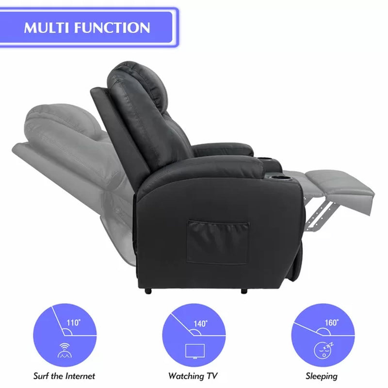 Faux Leather Heated Massage Chair