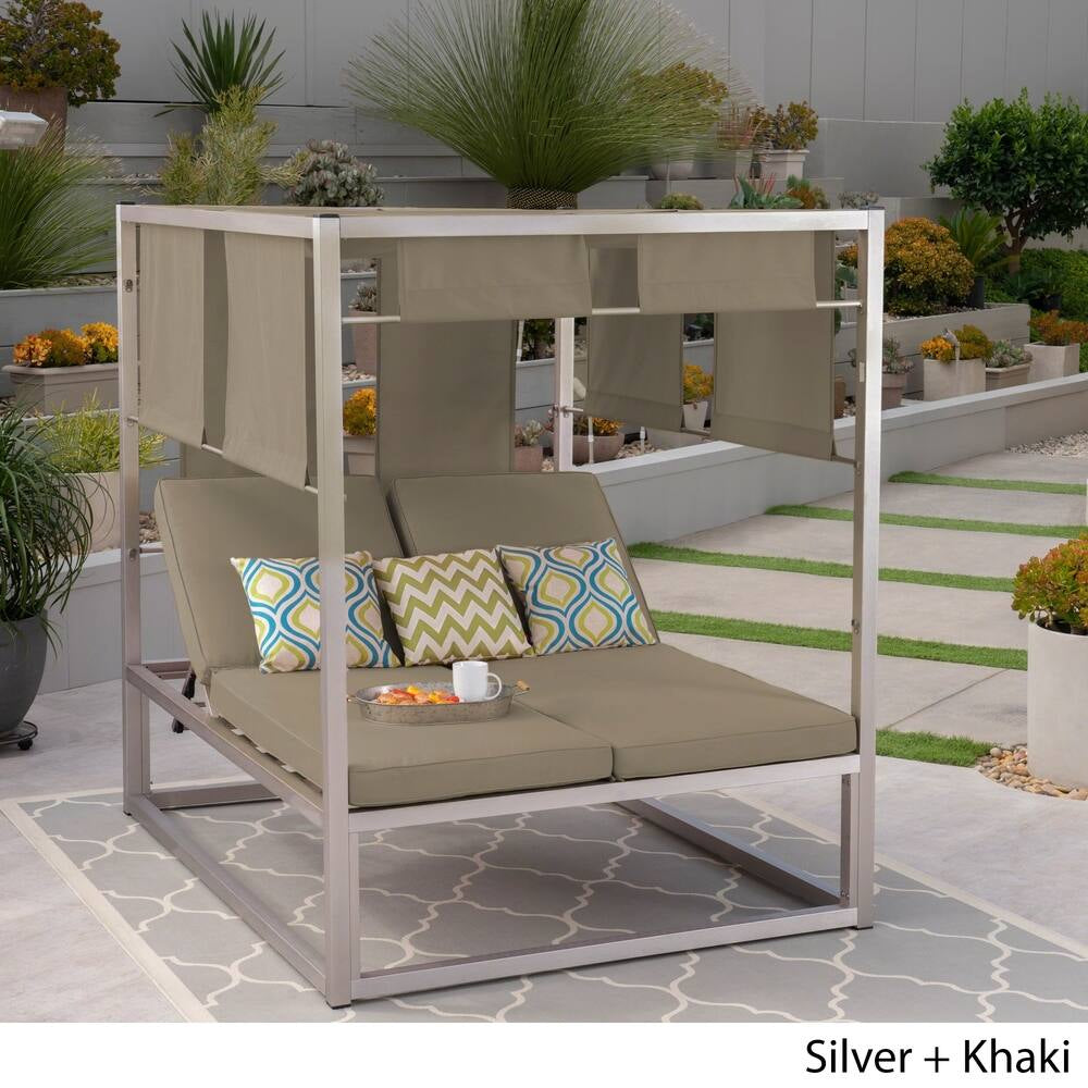 Heminger Outdoor Aluminum Daybed with Canopy by