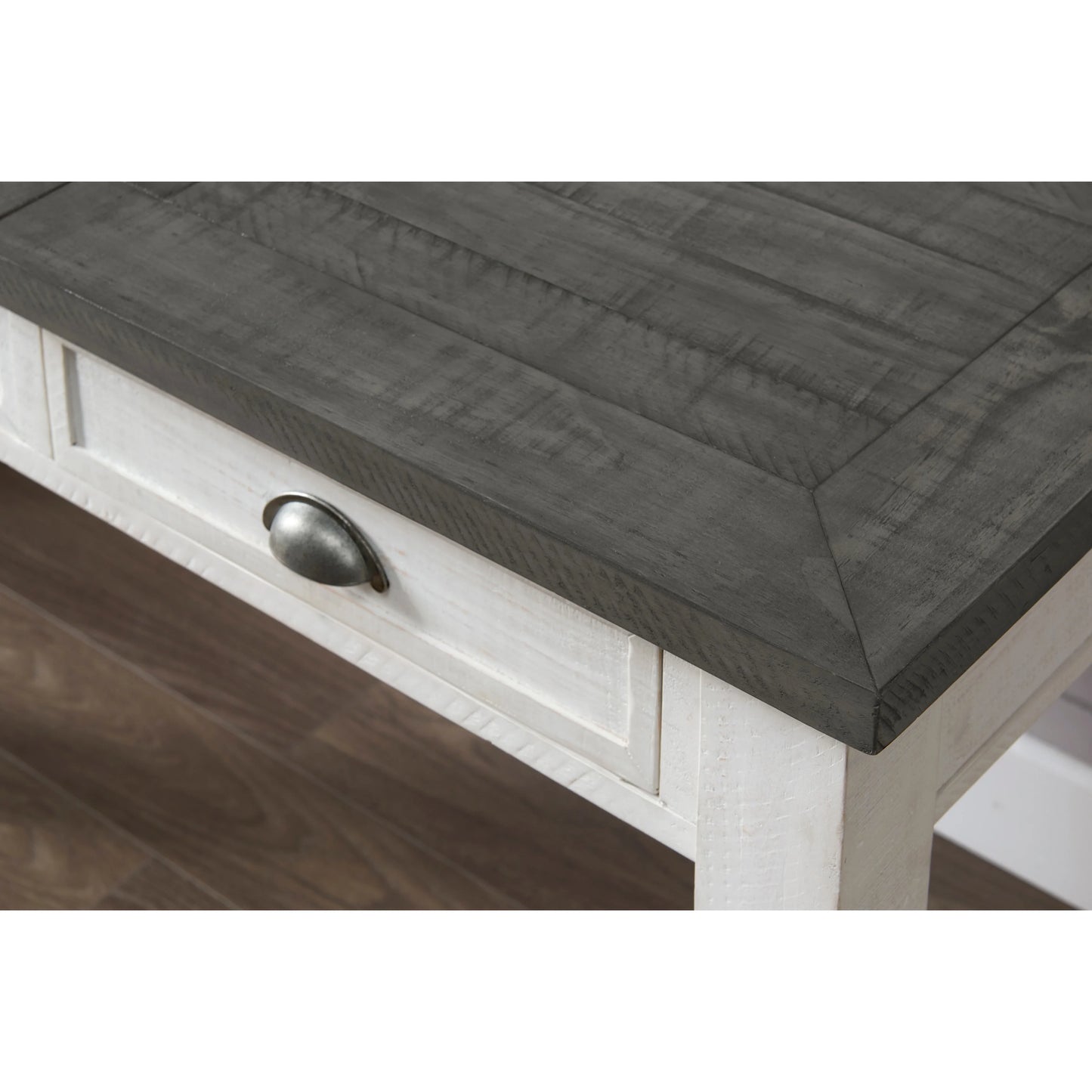 Standing option Lift-Top Desk with Fingerprint Lock White Stain and Grey