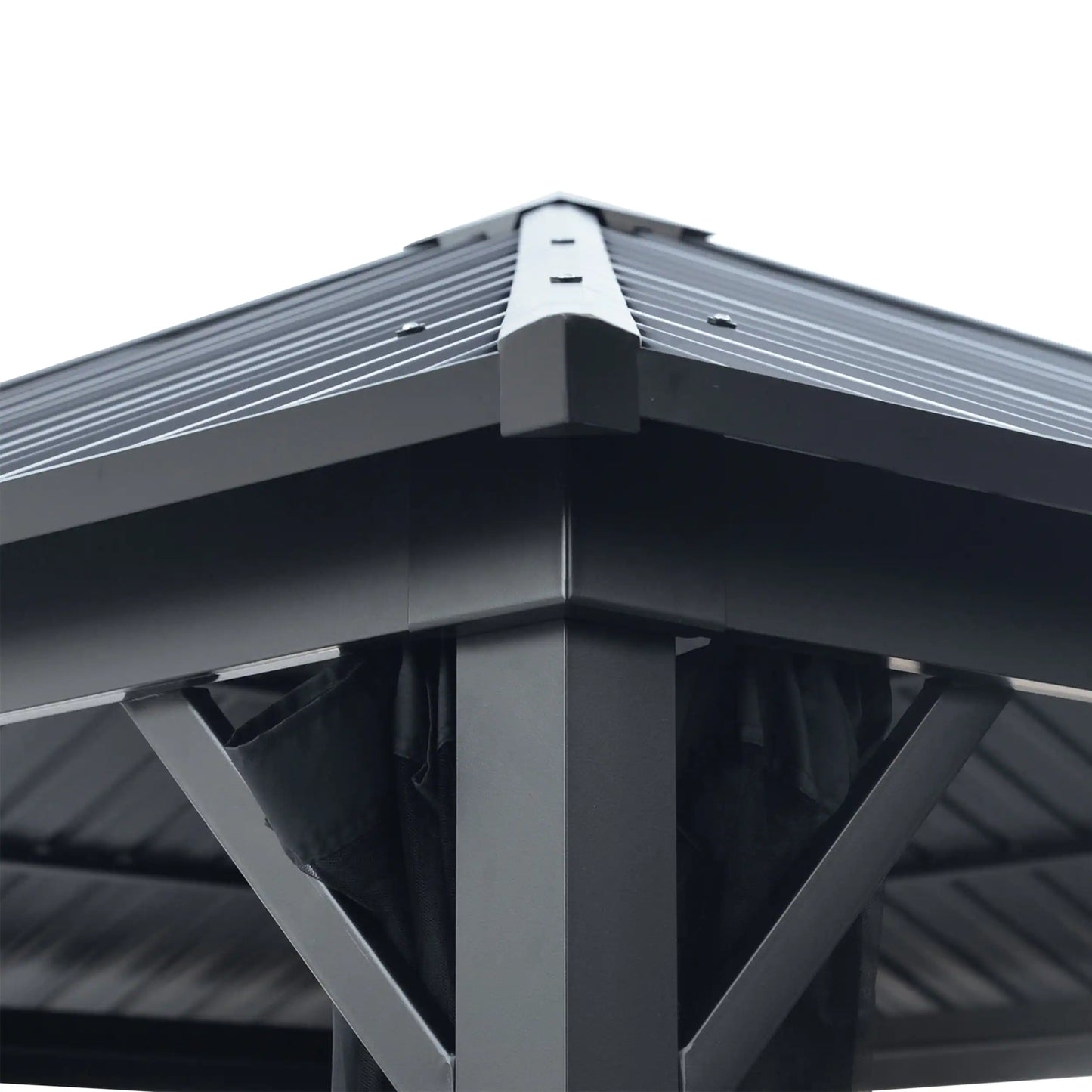 Pablo 10-Foot Square Hardtop Aluminum Gazebo by