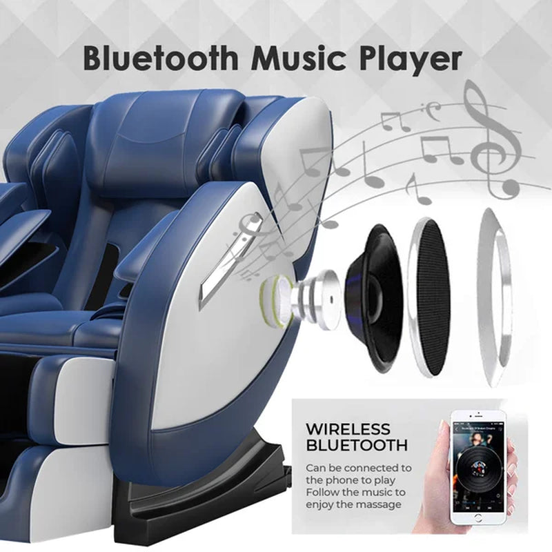 Faux Leather Power Reclining Heated Massage Chair