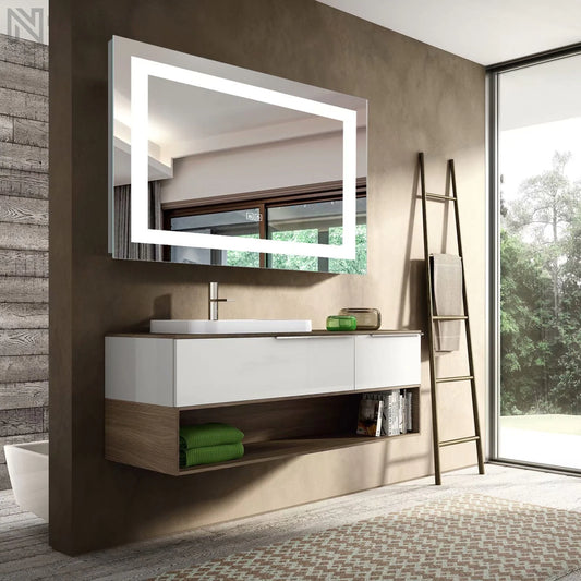 NeutBath LED Wall Bathroom Mirror with Dimmer