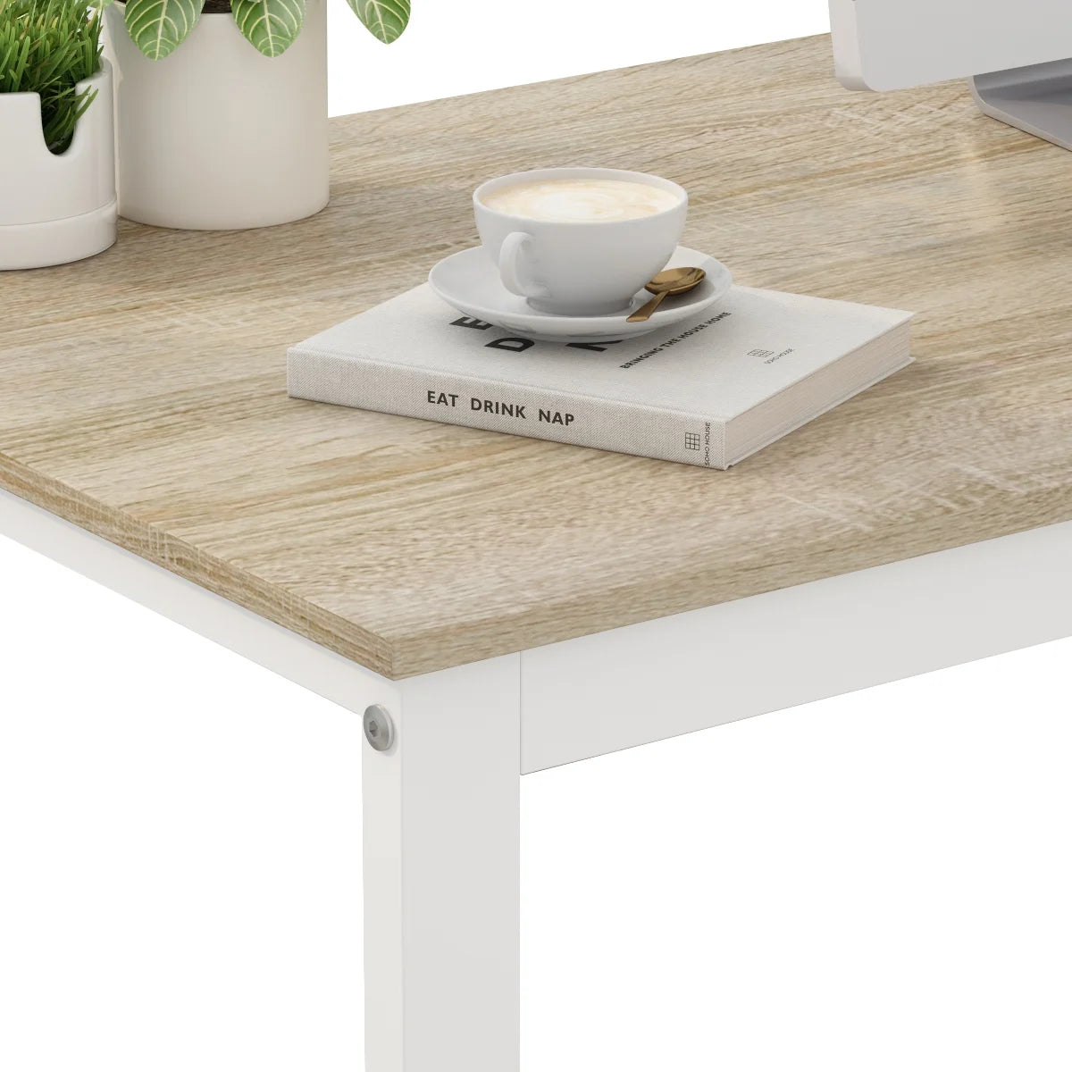 L-Shaped Executive Desk with 3 Drawers for Home and Office