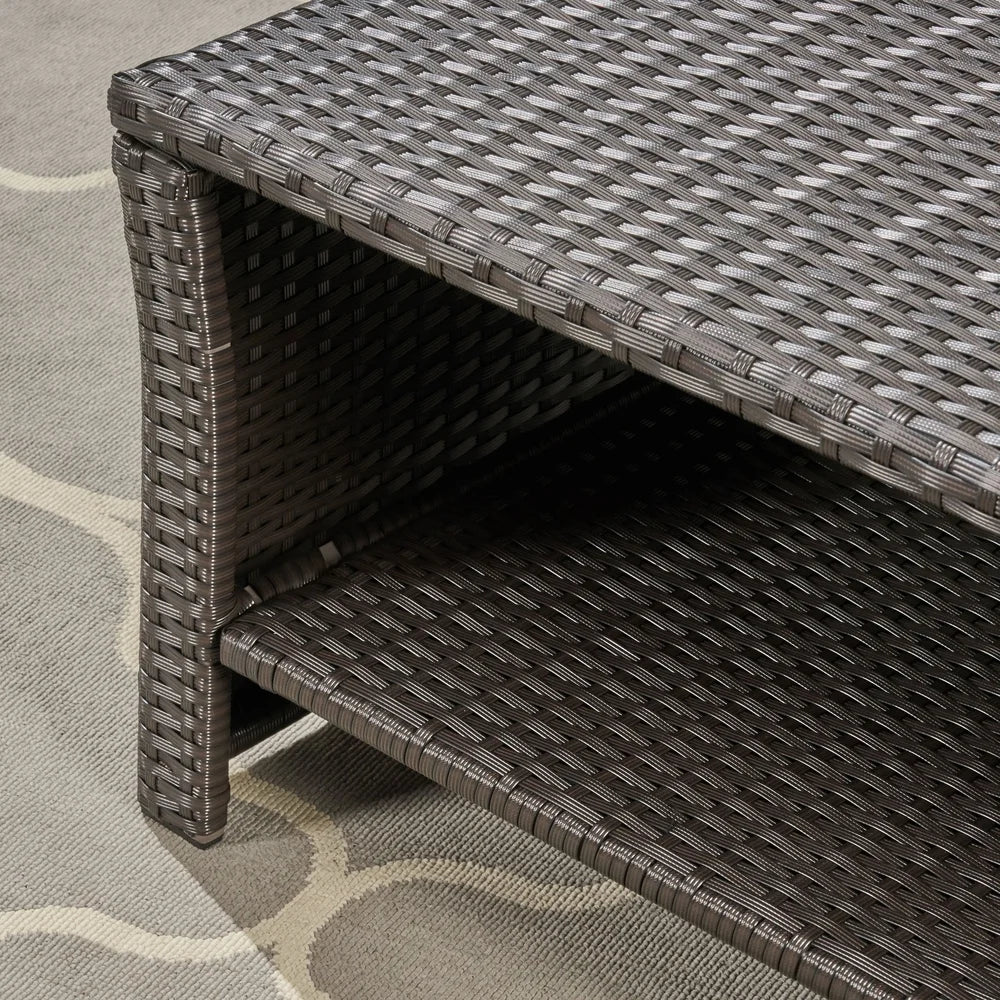 St. Lucia Outdoor 6 Seater Wicker Chat Set by