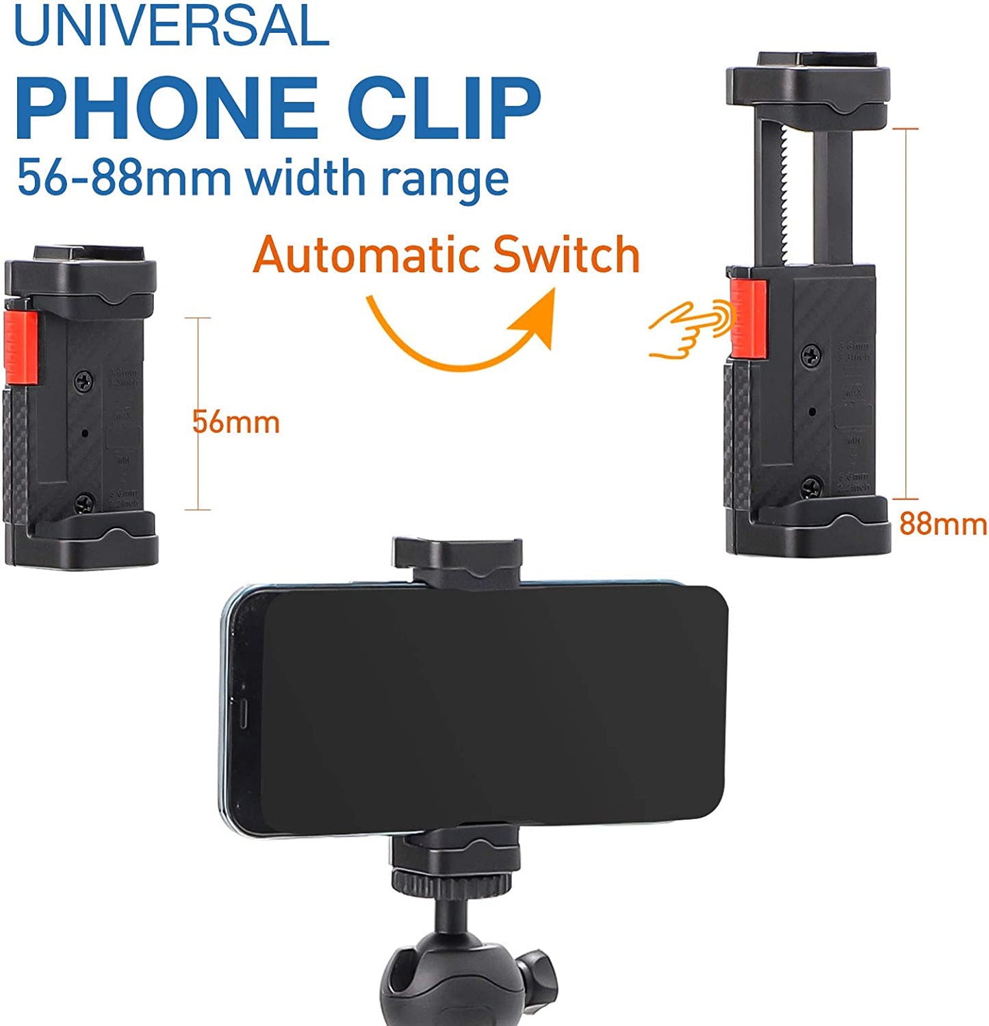 Smartphone Vlog Microphone Light Kit/Video Kit/Blogger Kit for Iphone 13/Mini/Pro/Max, Smartphone and Cameras, with Metal Microphone and Light, for Youtube, Tiktok, Live Steam (Vlog K2)