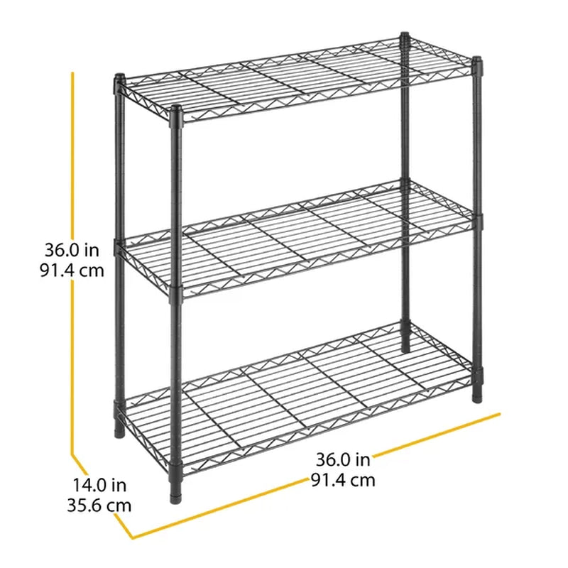 36" H X 36" W X 14" D Supreme Wide 3 Shelf Shelving Unit Starter