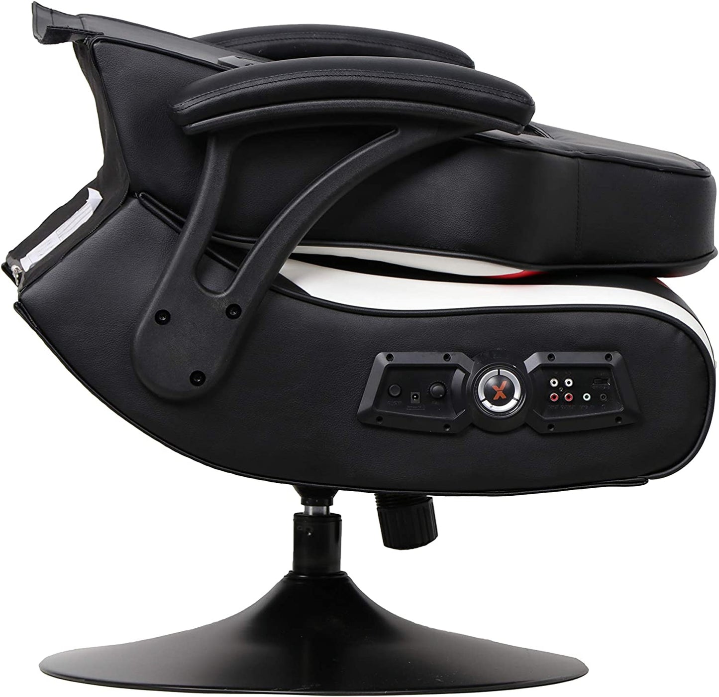 Falcon Pedestal PC Office Gaming Chair, 32" X 25" X 42", Black/Red