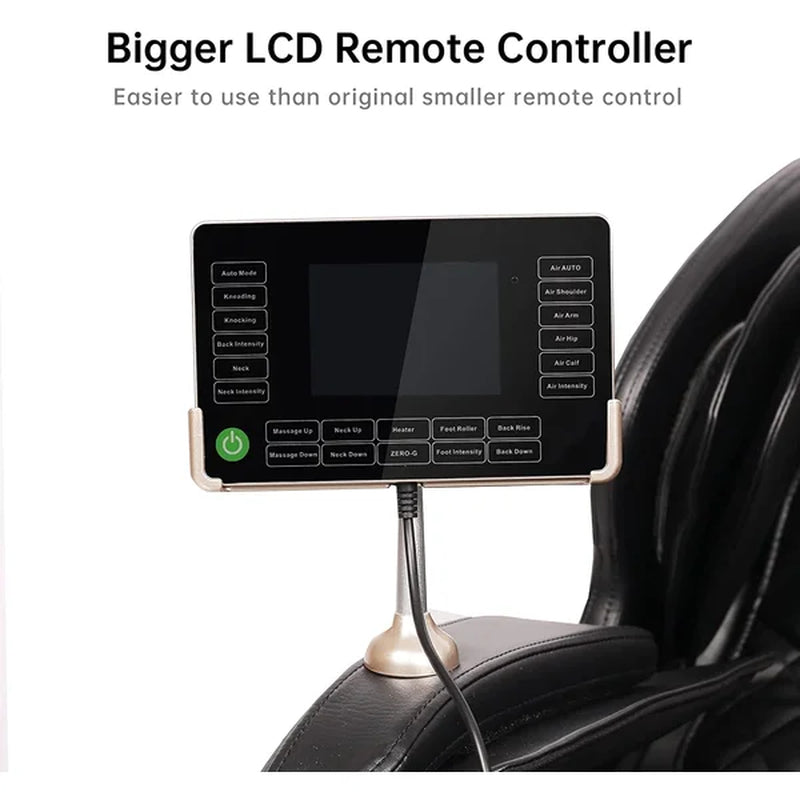 Faux Leather Heated Full Body Massage Chair with Dual-Core S Track