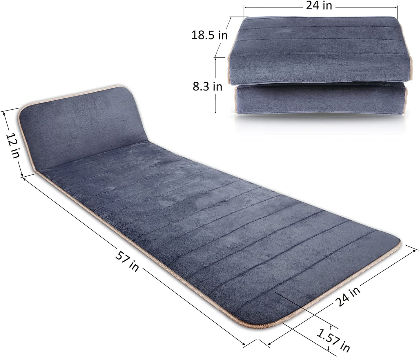 Massage Mat, Full Body Massage Pad with 10 Vibration Motors and 4 Therapy Heating Pad, Vibration Pad for Back, Waist, Legs Pain Relief,Gifts