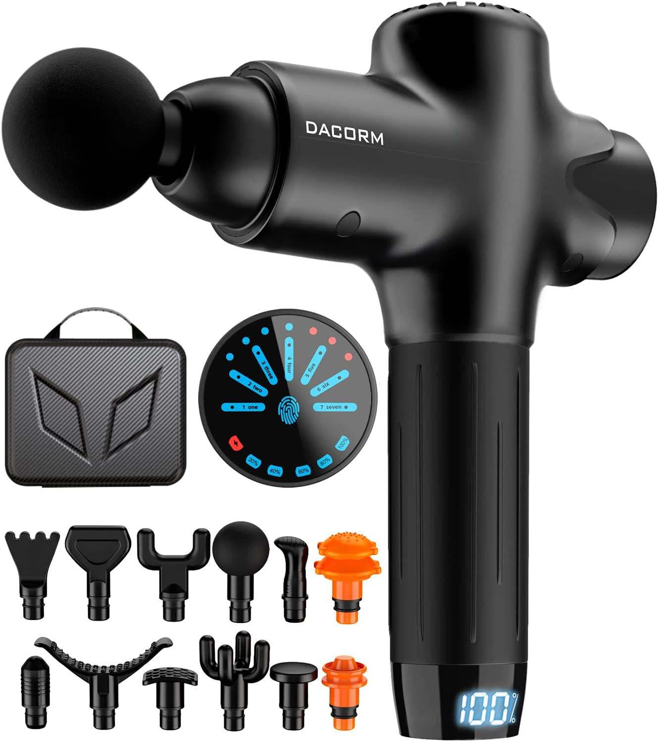 Massage Gun Deep Tissue Percussion Muscle Massage Gun for Athletes,Super Quiet Portable Electric Sport Massager,Handheld Deep Tissue Massager of Y8 Pro Max.(Carbon)