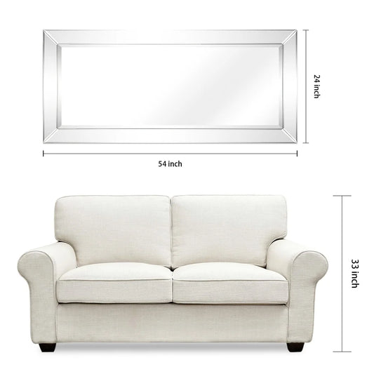 Beveled Rectangular Bathroom or Bedroom Wall Mirror