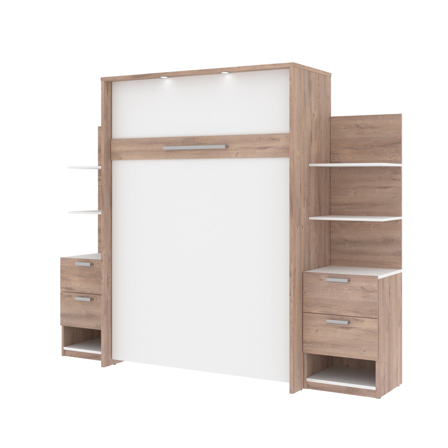 Space Decor Murphy Wall Bed with Two Side Storage Towers