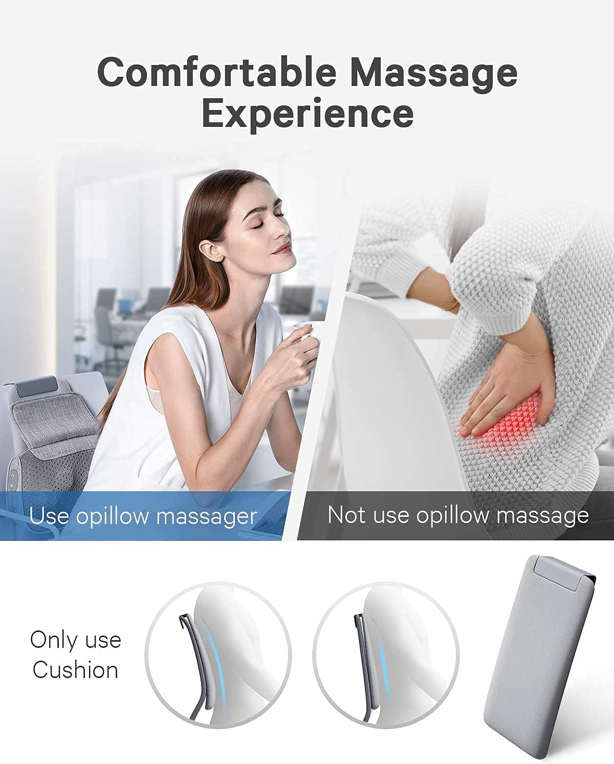 Shiatsu Massager Back and Neck Massage Pillow with Heat, Deep Tissue Kneading Massages for Lower and Upper Back, Shoulders, Calf - Massager for Chair Office Home …