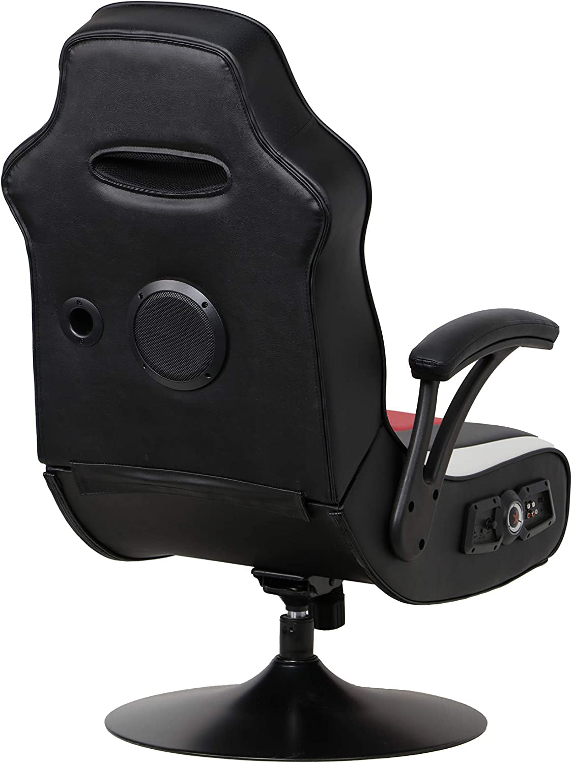 Falcon Pedestal PC Office Gaming Chair, 32" X 25" X 42", Black/Red