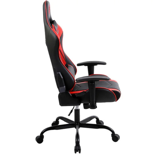 Red Foam Gaming Computer Chair with Hydraulic Seat Adjustment, 360-Degree Spin, Rolling Caster Wheels