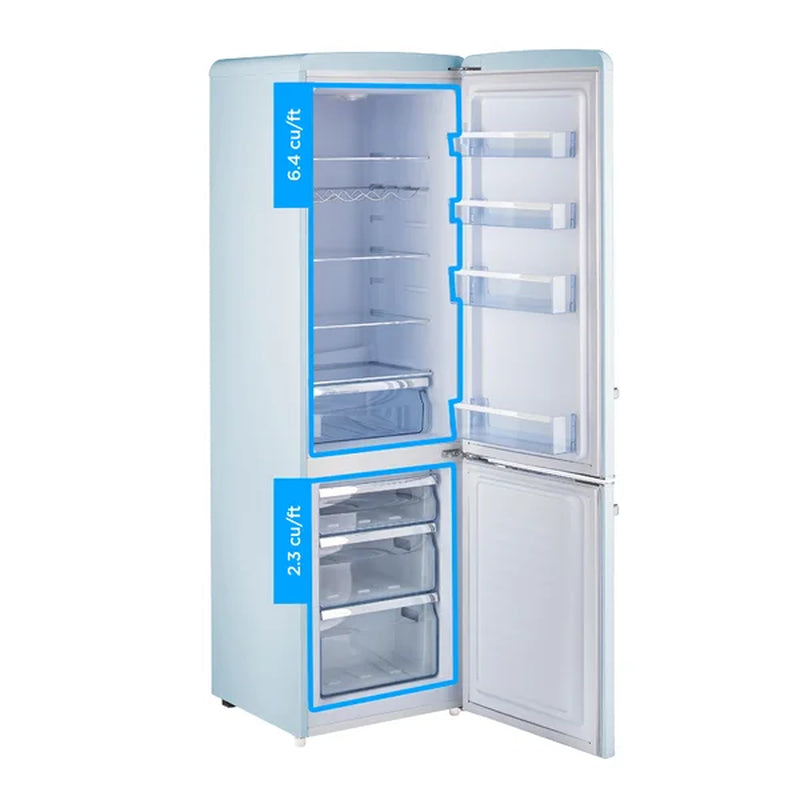 Classic Retro 22.2" Bottom Freezer 8.7 Cu. Ft. Energy Star Refrigerator