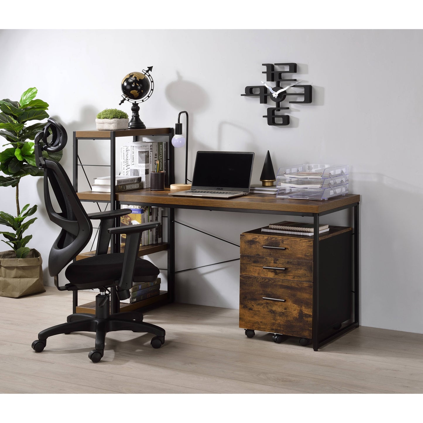 Kehlmann Black Metal and Wood Desk