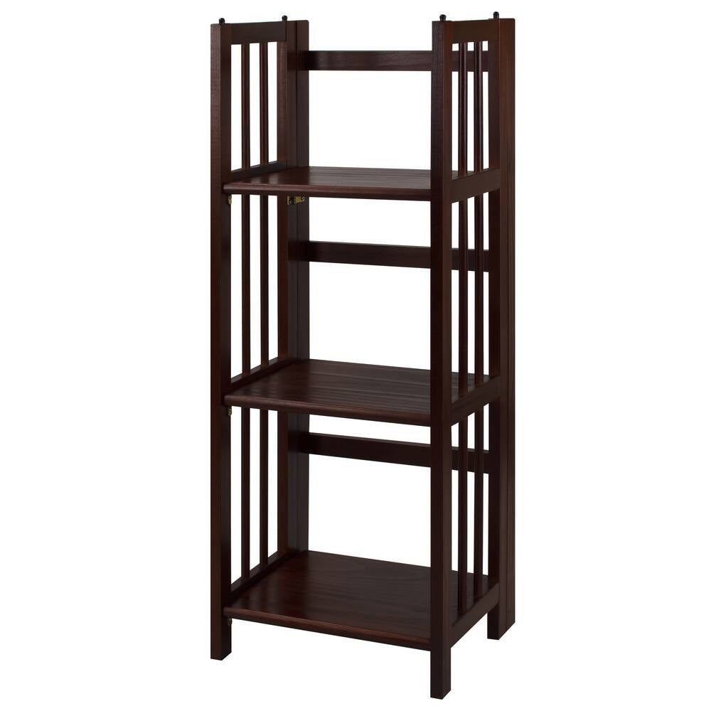 3-Shelf Folding 14-Inch Wide Bookcase
