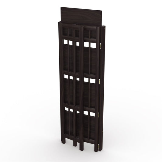 No Assembly Folding Four Shelf Bookcase (16 Inches Wide)