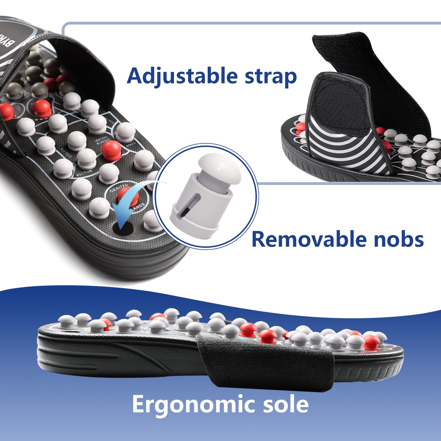 Reflexology Foot Massager for Circulation, Massage Slippers Sandals Shoes for Men and Women