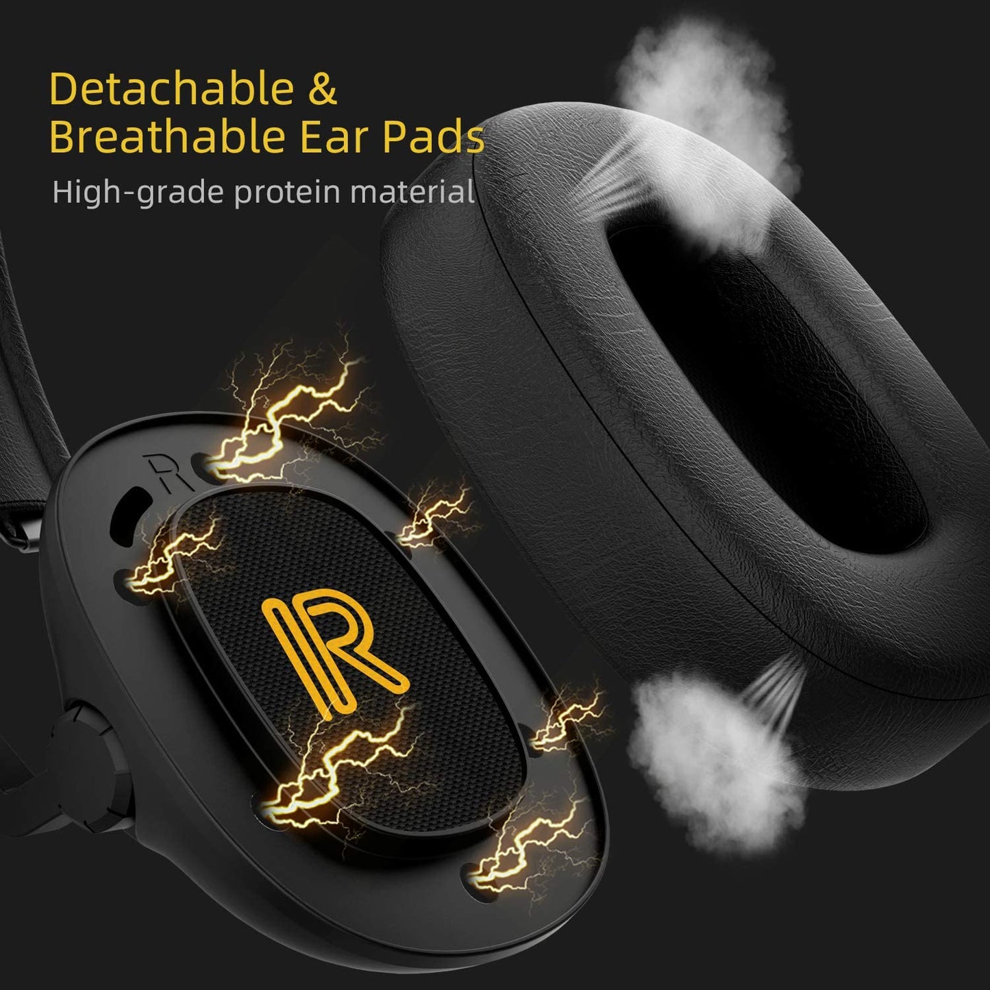 SG500 Surround Sound Pro Gaming Headset with Noise Cancelling Microphone - Detachable Memory Foam Ear Pads - Portable Foldable Headphones for PC, PS4, PS5, Xbox One, Switch